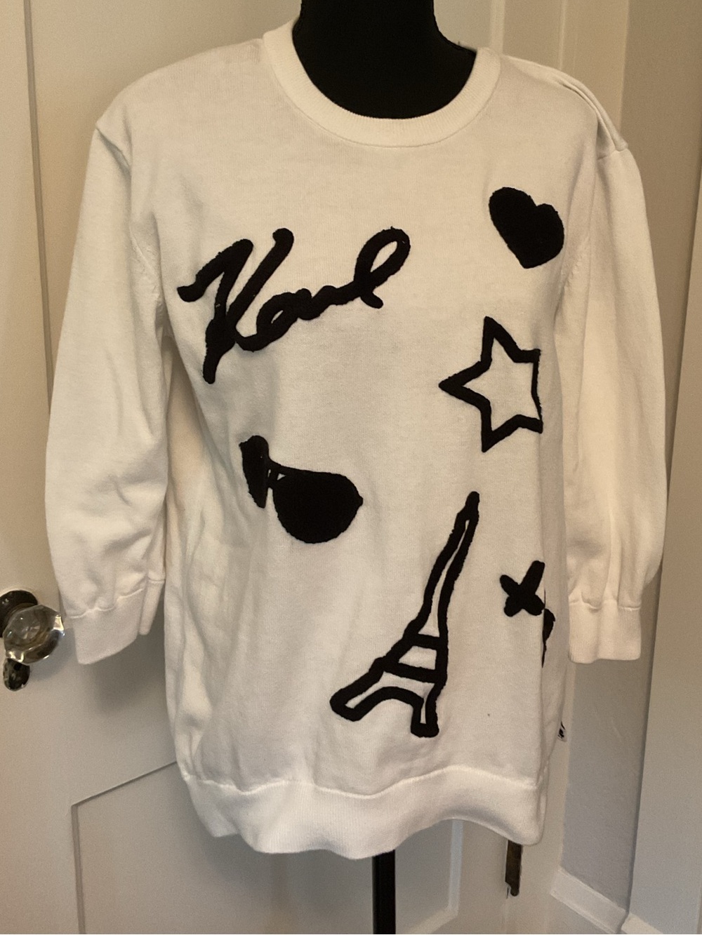 Karl Lagerfeld cool Paris knit top